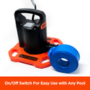 BLACK+DECKER 1500 GPH Manual Water Removal Winter Submersible Swimming Pool Cover Pump with 25 Foot Power Cord and 30 Foot Discharge Hose