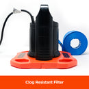 BLACK+DECKER 1500 GPH Manual Water Removal Winter Submersible Swimming Pool Cover Pump with 25 Foot Power Cord and 30 Foot Discharge Hose