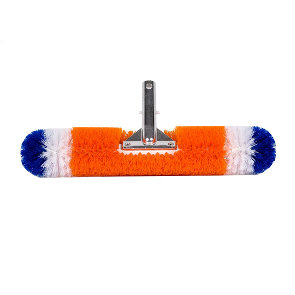 360-Degree Bristles Blue Torrent Pool Brush 18" Patented and Professional-Endorsed Orange
