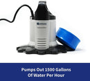 Sunnora Swimming Pool Cover Pump (1500 Gallons Per Hour Manual)