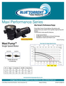 Single Speed Dual Port Flow Force Replacement Pump for Above Ground Pools With On/Off Switch (Available in 1hp or 1.5hp)