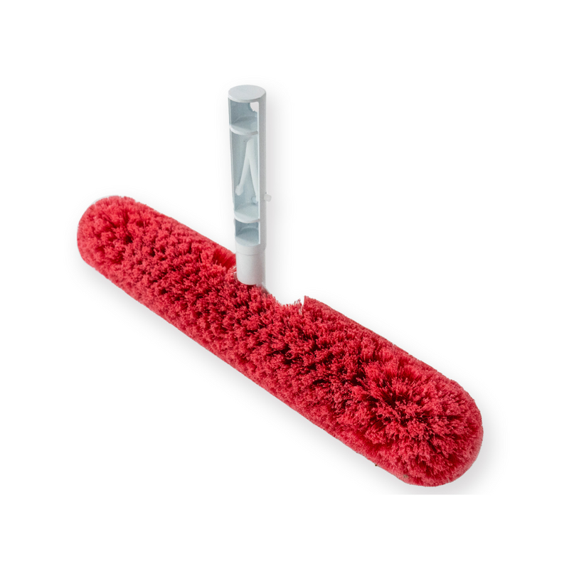 360-Degree Bristles SOFT Red Torrent Pool Brush 18" Patented and Professional-Endorsed