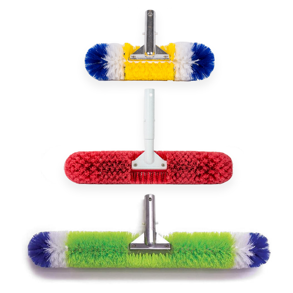 3-Pack 360-Degree Pool Brush Bundle