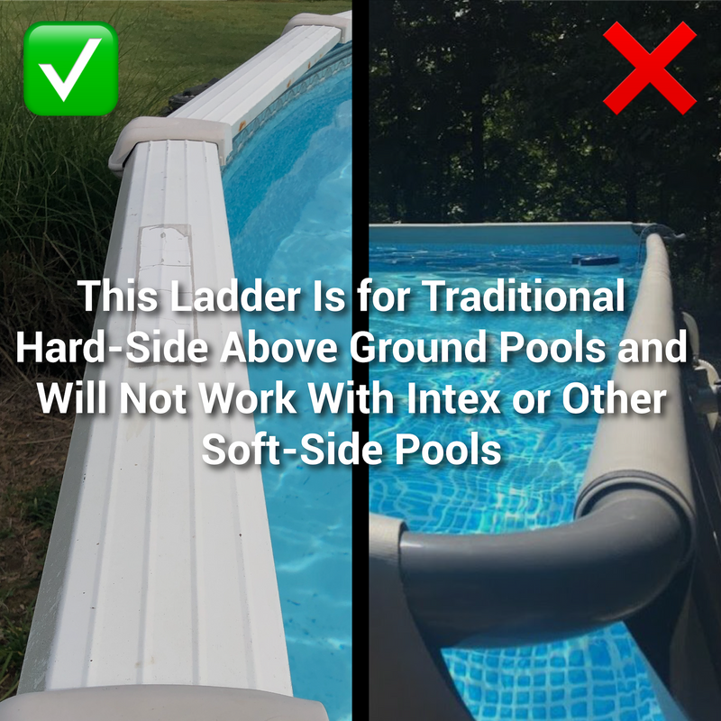 Easy Pool Step Ladder for Above Ground Pools
