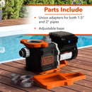 BLACK+DECKER 1.5 HP Variable Speed Inground Pool Pump – Energy Star Certified, Dual Voltage (115V/230V)