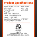 BLACK+DECKER 1.5 HP Variable Speed Above Ground Pool Pump – Energy Star Certified (115V)