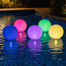 Solar LED Inflatable Globe Lights — Waterproof Color-Changing Pool & Patio Lights with Hanging Grommet