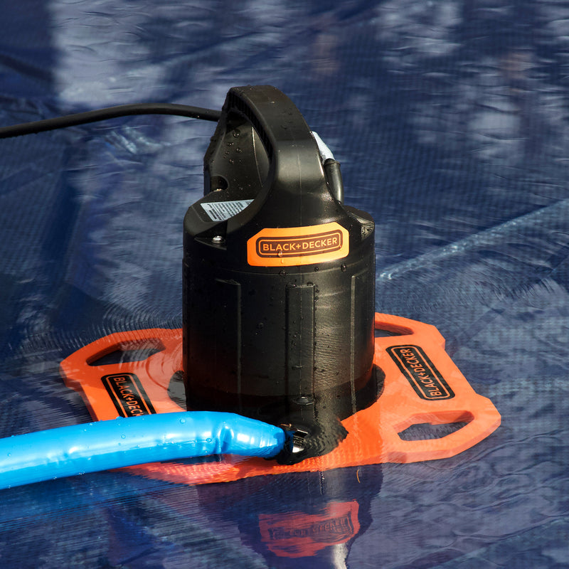 BLACK+DECKER 1500 GPH Manual Water Removal Winter Submersible Swimming Pool  Cover Pump with 25 Foot Power Cord and 30 Foot Discharge Hose, PoolPartsToGo