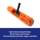 Ultra-Soft 360-Degree Bristles Blue Torrent Pool Brush 18" Patented and Professional-Endorsed Orange