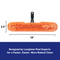 Ultra-Soft 360-Degree Bristles Blue Torrent Pool Brush 18" Patented and Professional-Endorsed Orange